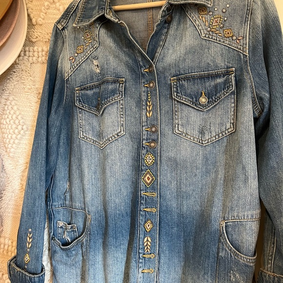 Free people denim shacket - Picture 7 of 10